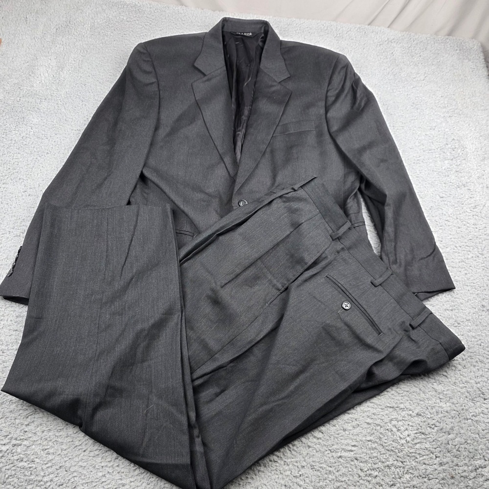 Jos A Bank Signature Collection Suit Mens 40R 40x27 Charcoal Gray 100% Wool 2PC‎